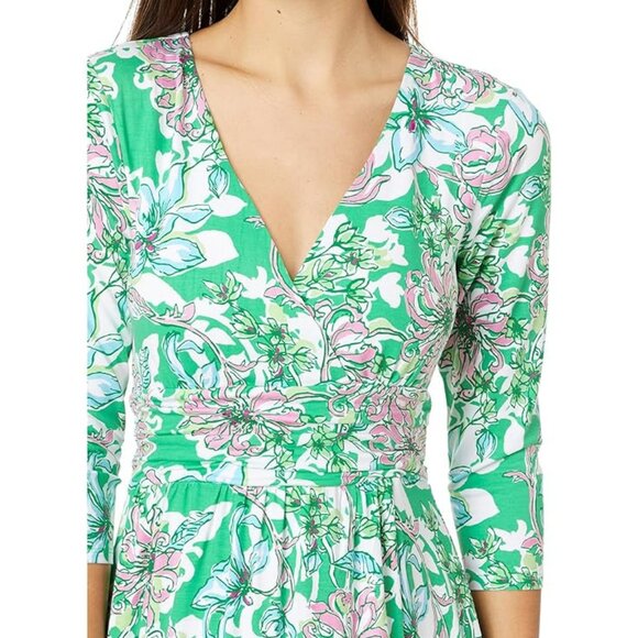 Lilly Pulitzer Moana Spearmint Blossom Maxi Dress Size Medium - Picture 3 of 3